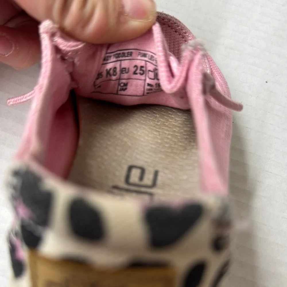 Hey Dude Kids Pink Leopard Print K8 Shoes